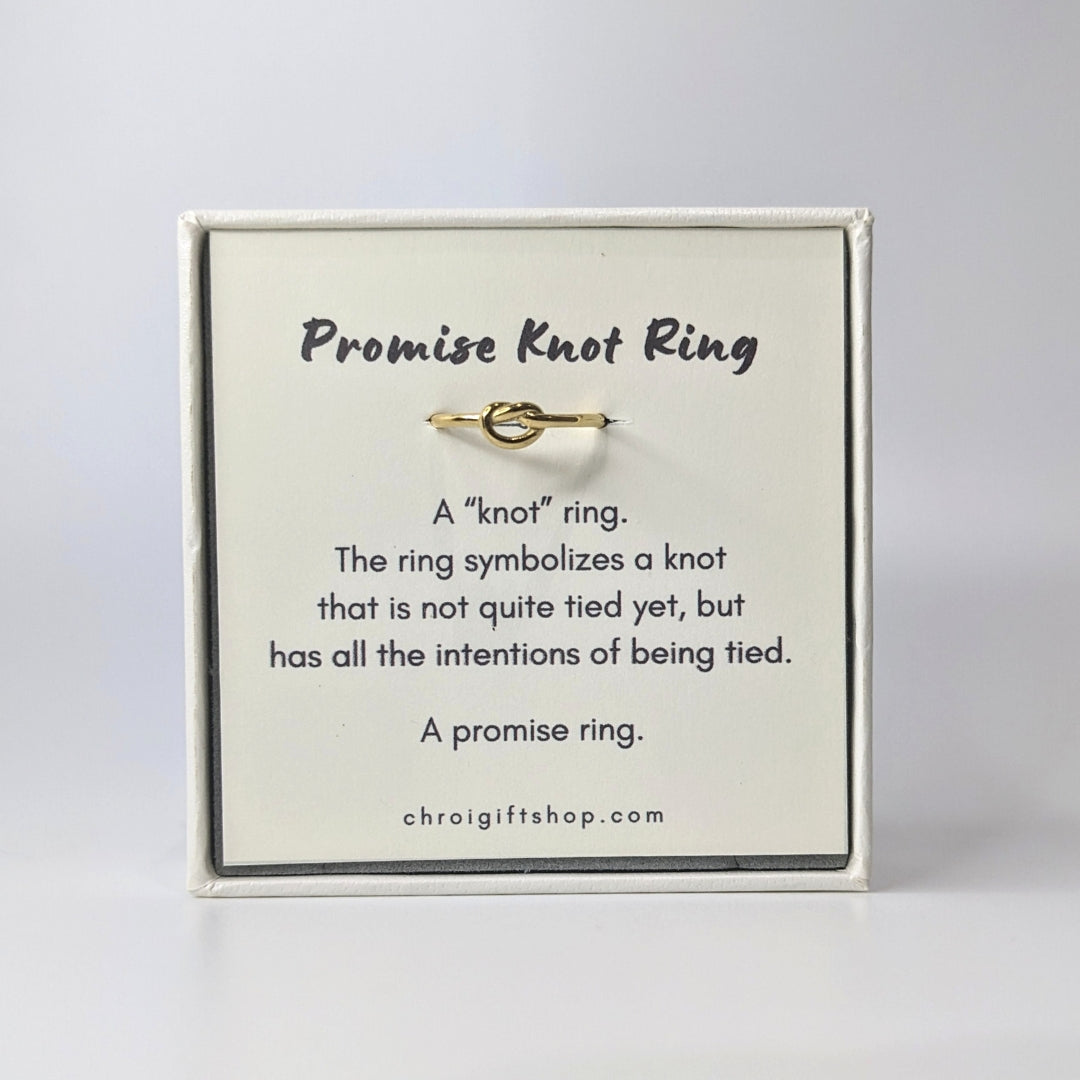 Note With Promise Ring Promise Knot Ring – Chroi Gift Shop